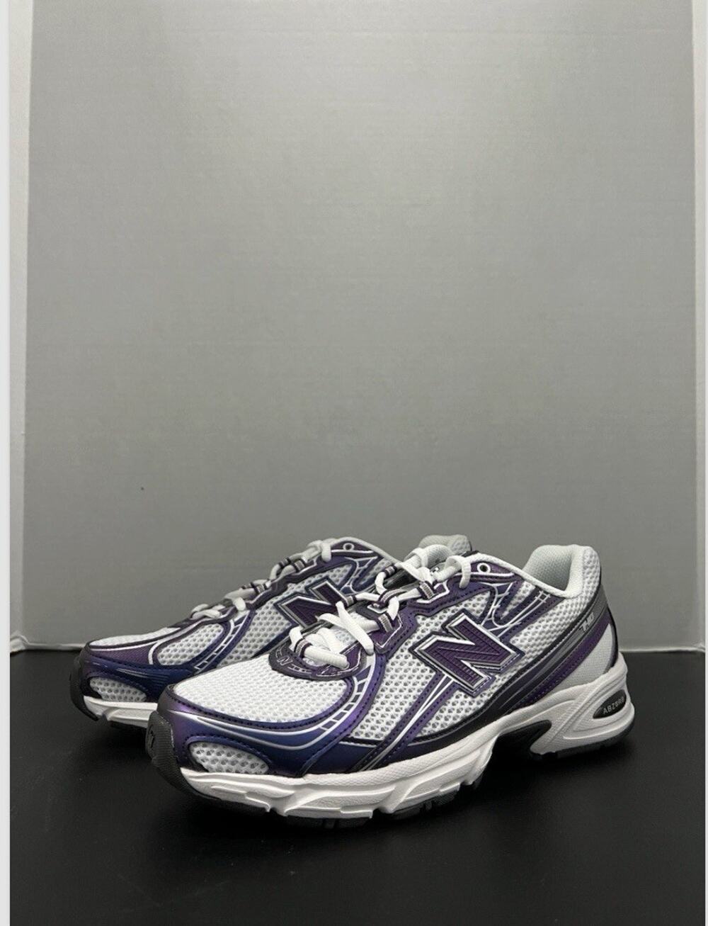 New Balance 740 Concord Grape U740CG2 Size 10.5 Men Mesh Runner White Purple Y2K